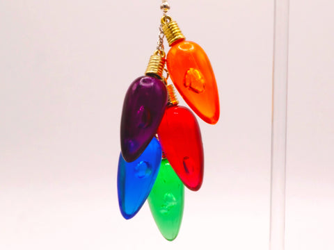 Betty — Kitschy Festive Holiday Bulb Cluster Statement Earrings