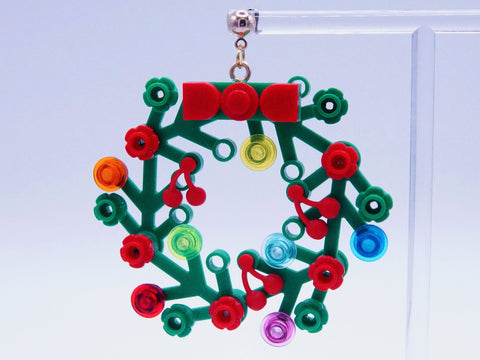 Zuzu — Lego Wreath Holiday Festive Earrings